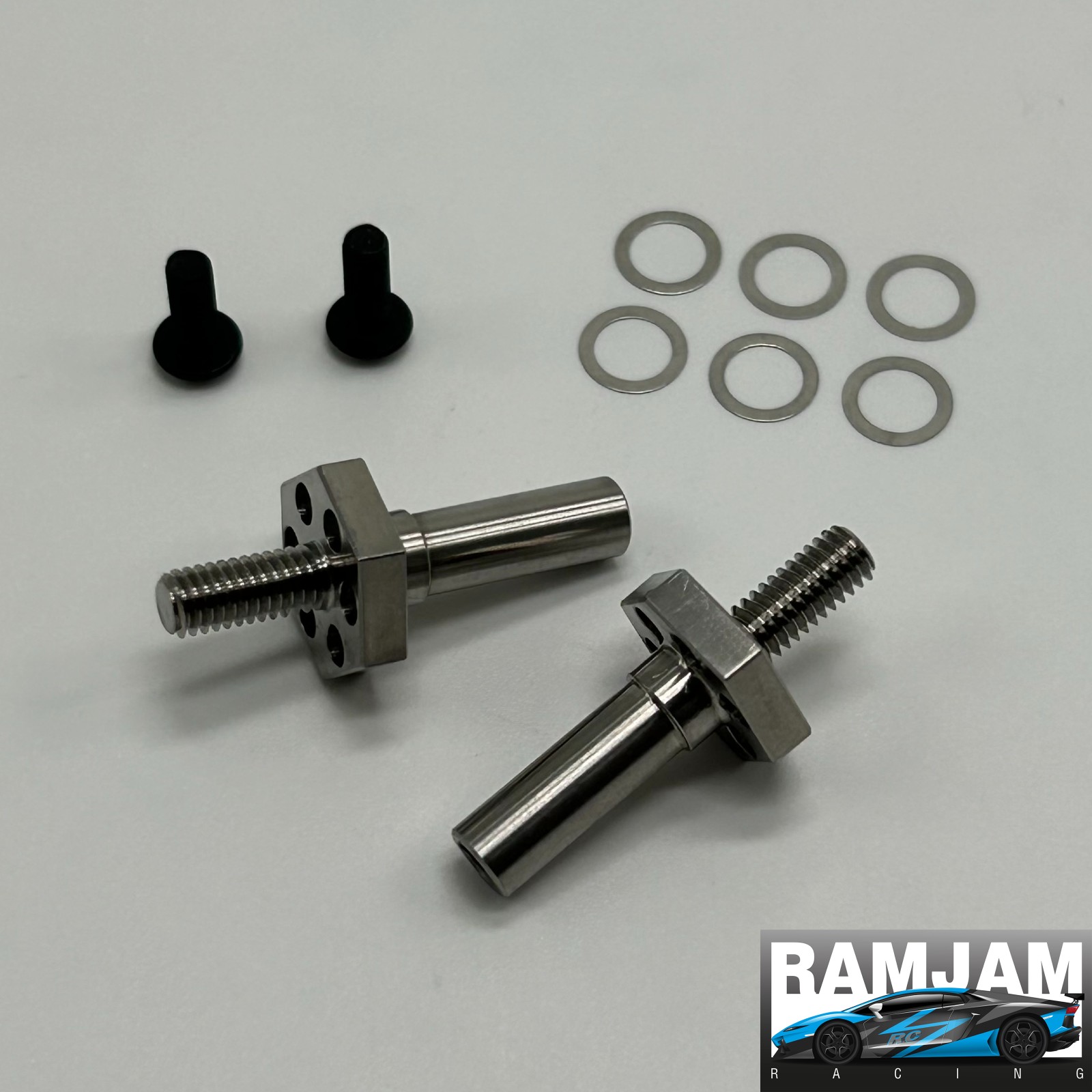 Traxxas Bandit Compatible Titanium Drag Racing Front Axle Stub Set - Image 2